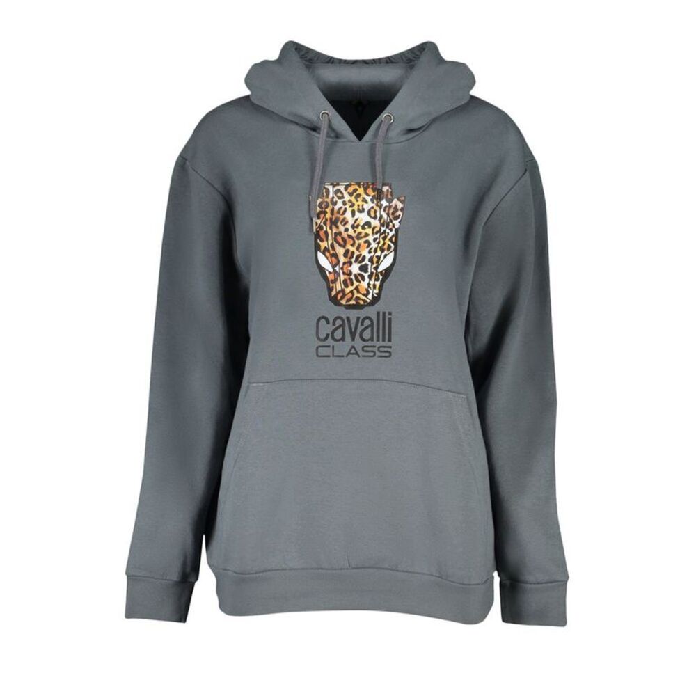 Cavalli Class Grigio Polyester Woman Women's Sweatshirt